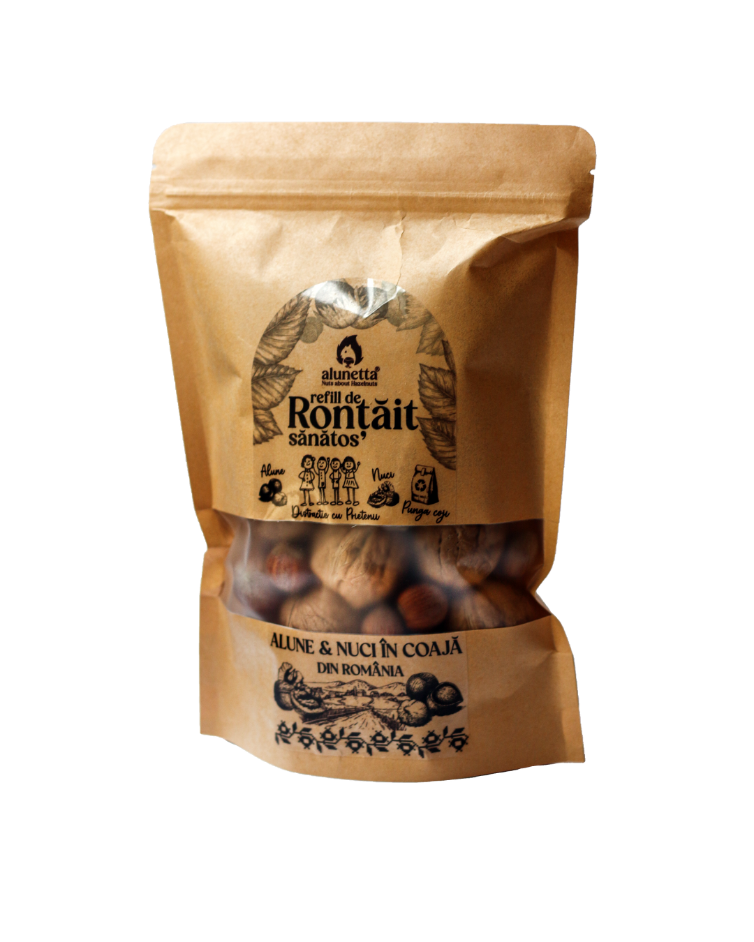 Alunetta Kit de Ronțăit Sănătos cu Alune și Nuci în Coajă, Gustare Naturală 420g